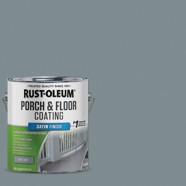 Rust-Oleum 1 Gal. Low VOC Porch and Floor Coating, Satin Dove Gray 320417