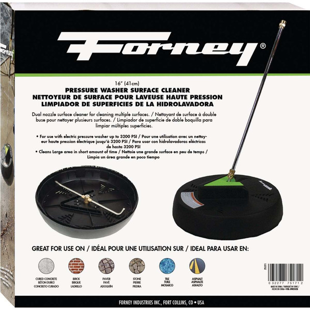 Forney 16 In. Pressure Washer Surface Cleaner for Electric Pressure Washer 75171