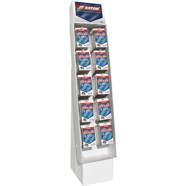 JT Eaton Stick-Em Glue Mouse Trap Floor Display (60-Piece) FM60