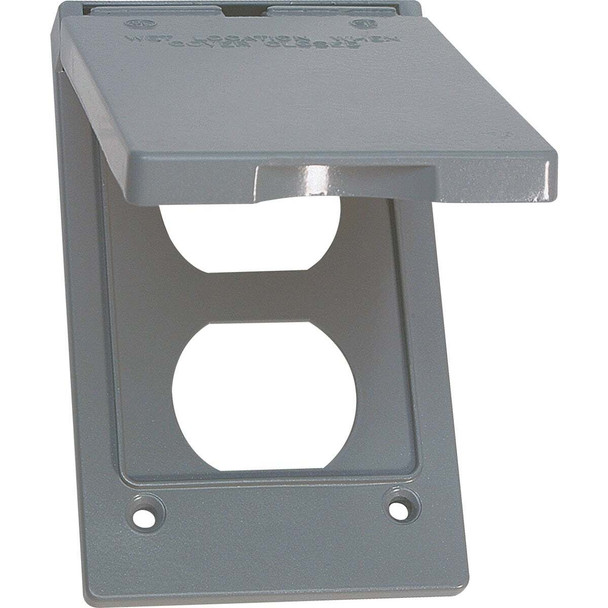 Southwire Single Gang Gray Vertical Weatherproof Duplex Cover WCV1DUP-UPC
