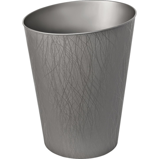 Hefty 2.3 Gal. Gun Metal Wastebasket HFT-672621-4