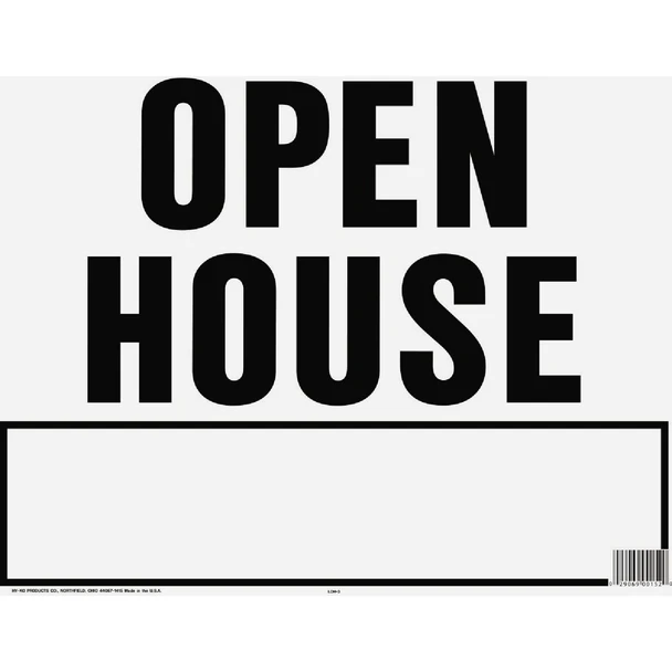 Hy-Ko Corrugated Plastic Sign, Open House LOH-3