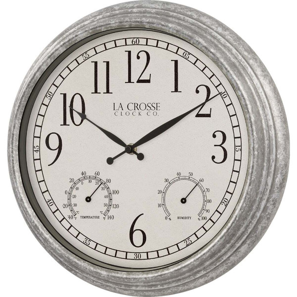 La Crosse Clock Co. 14" In/Out Wall Clock 433-3236