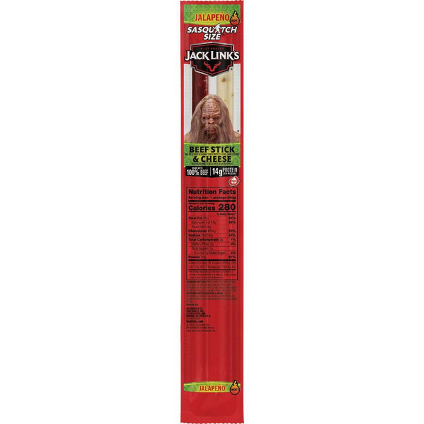 Jack Link's 2.45 Oz. XL Beef and Jalapeno Cheese Combo 139596 Pack of 12
