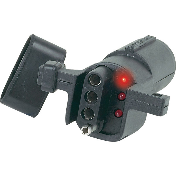 Hopkins Towing Solutions 6-Round to 4-Flat LED Test Adapter 47325