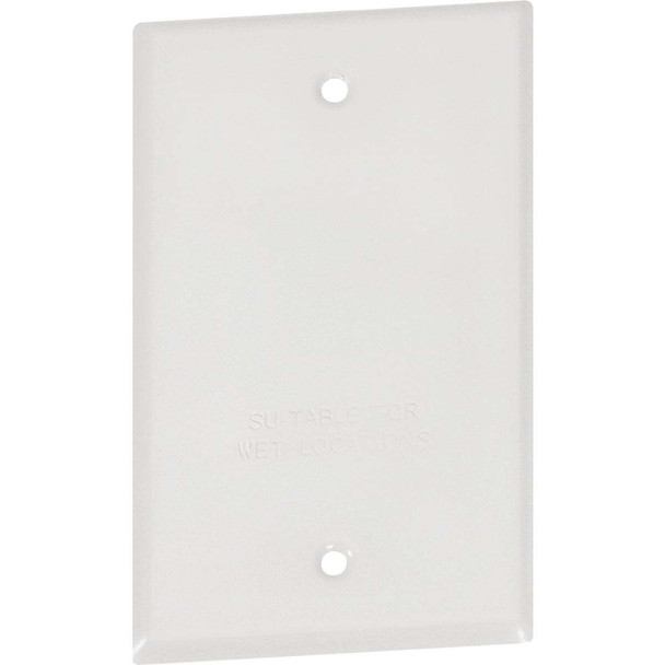 Southwire Single Gang White Weatherproof Blank Cover WC1BW-UPC