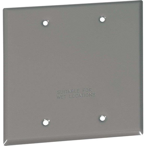 Southwire Double Gang Gray Weatherproof Blank Cover WC2B-UPC