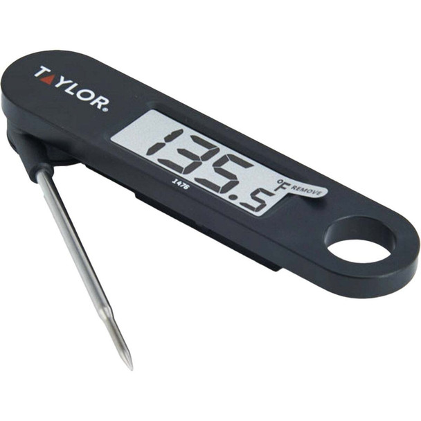 Taylor Black Digital Folding Probe Cooking Thermometer 1476