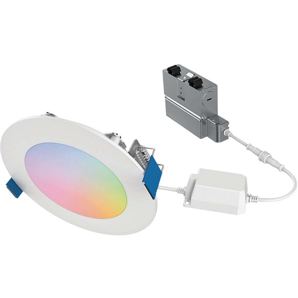 Halo 4 In. White CCT Tunable Smart LED Downlight Connected by WiZ Pro, 600 Lm.