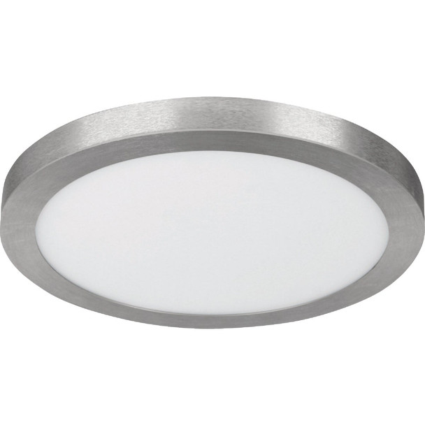 Feit Electric Edge-Lit 15 In. Nickel Round 4-Way LED Flush Mount Light
