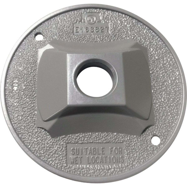 Southwire 1-Hole Round Aluminum Gray Weatherproof Cover WRC150-UPC