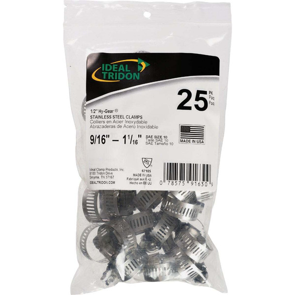 Ideal Tridon 25pk.5-1.0625 Hoseclamp 6710550
