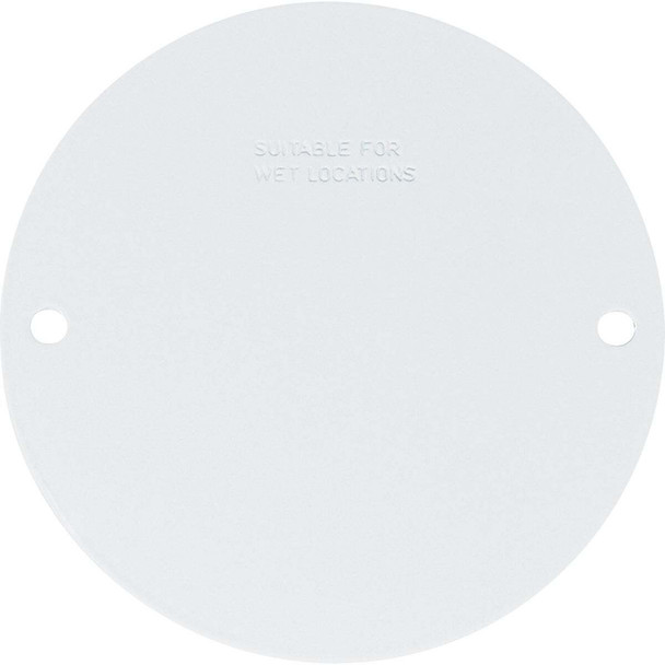 Southwire Round Weatherproof White Blank Cover WRCWB-UPC