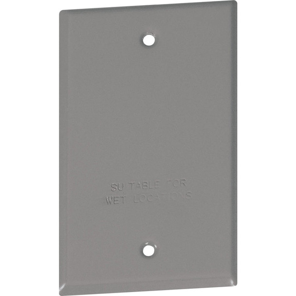 Southwire Single Gang Gray Weatherproof Blank Cover WC1B-UPC
