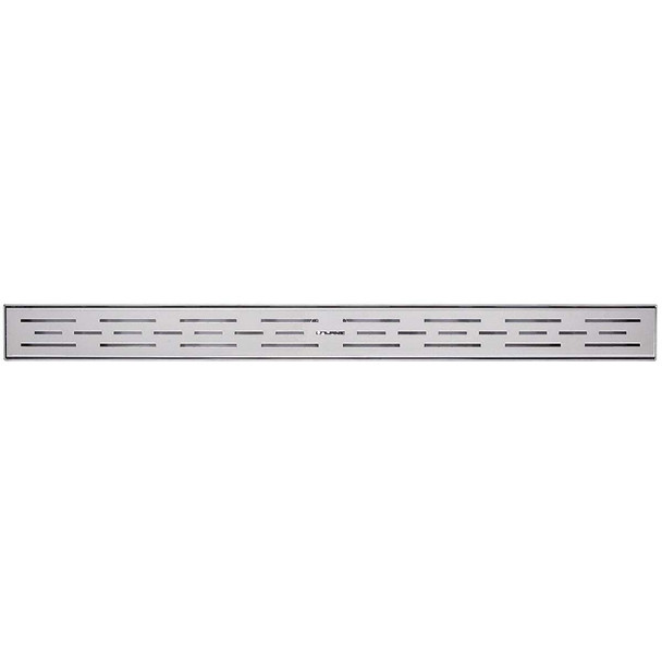 B&K 24 In. Linear Shower Drain Offset Pattern Grate Brushed Nickel 133-008G01