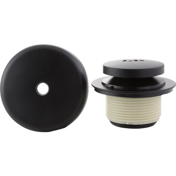 Danco Touch-Toe Matte Black Tub Drain Trim Kit with Overflow 9D00011081