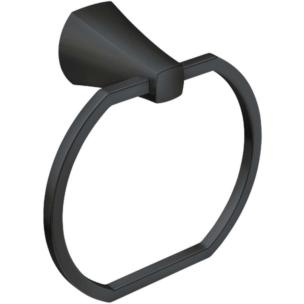 Moen Lindor Towel Ring, Matte Black MY8786BL