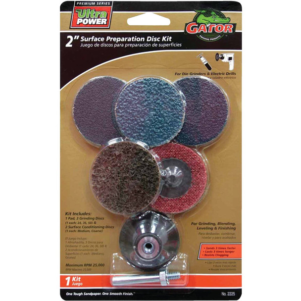 Gator Blade 2 In. Sanding Disc Kit (6-Pack) 2225