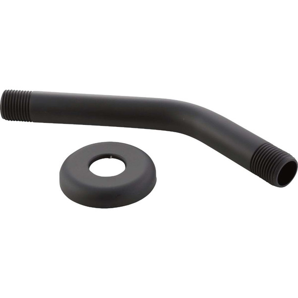 Danco 8 In. Matte Black Shower Arm with Flange 9D00011095