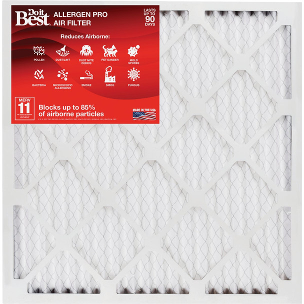 Do it Best 12 In. x 12 In. x 1 In. MERV 11 Furnace Filter Pack of 6