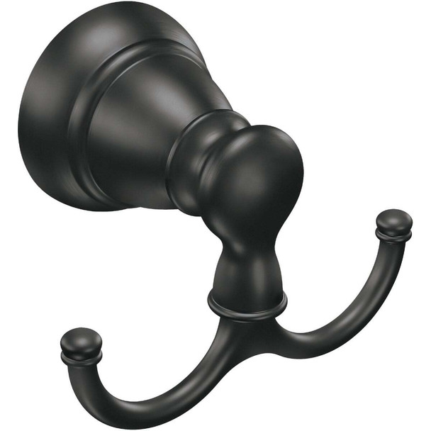 Moen Banbury Double Robe Hook, Matte Black Y2603BL