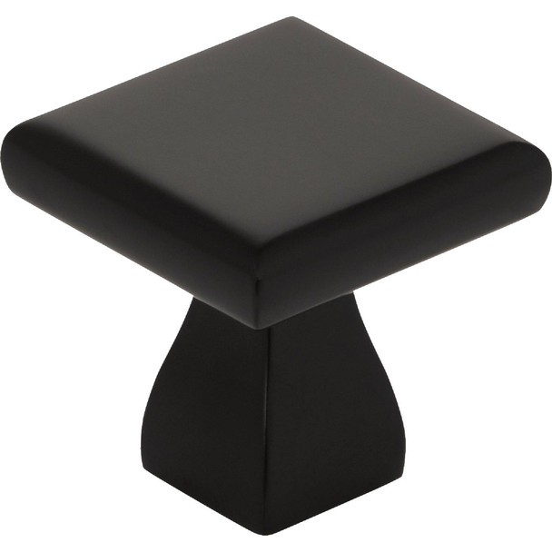 KasaWare 1 In. Diameter Matte Black Flared Foot Square Knob (4-Pack) K313MB-4