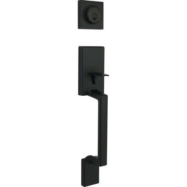Steel Pro Matte Black Modern Handleset with Square Lever HAPX9S11L