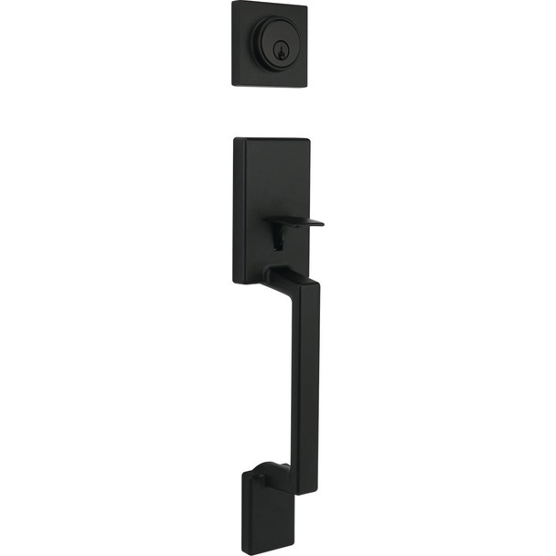 Steel Pro Matte Black Modern Handleset with Square Lever HAPX9S11L