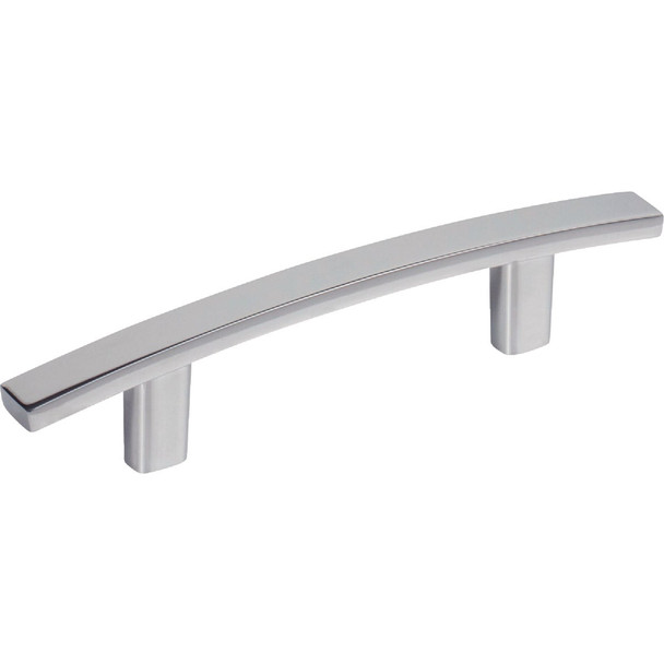 Elements Thatcher 6 In. Overall Length Polished Chrome Curved Cabinet Bar Pull