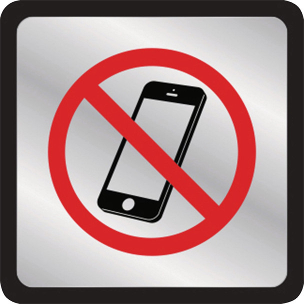 Hy-Ko No Cell Phones Symbol Plaque 496