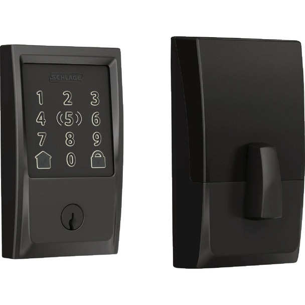 Schlage Encode Plus Century Matte Black Smart WiFi Deadbolt BE499WBVCEN622