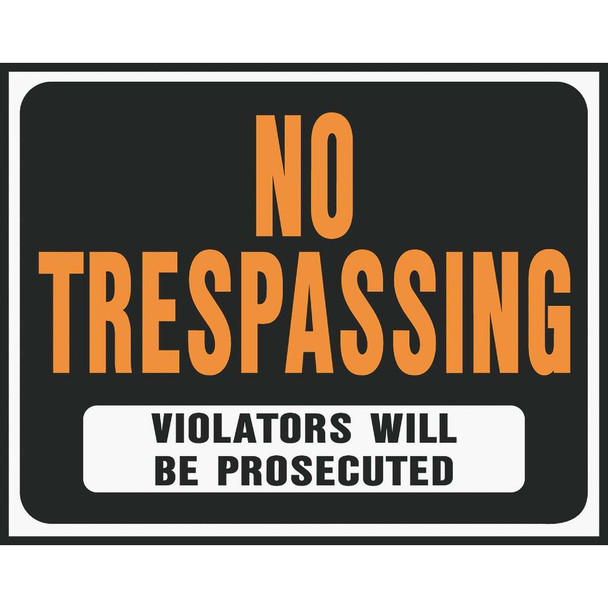 Hy-Ko 15x19 No Trespass Sign SP-104 Pack of 5