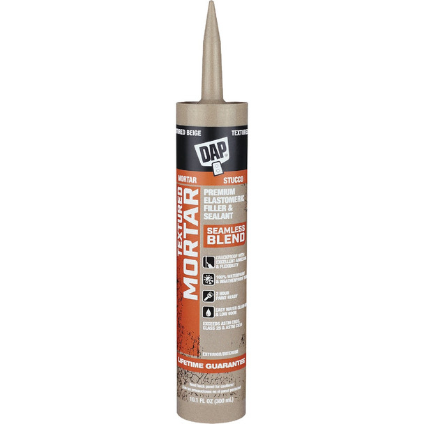DAP Textured Mortar 10.1 Oz. Beige Premium Elastomeric Filler & Sealant