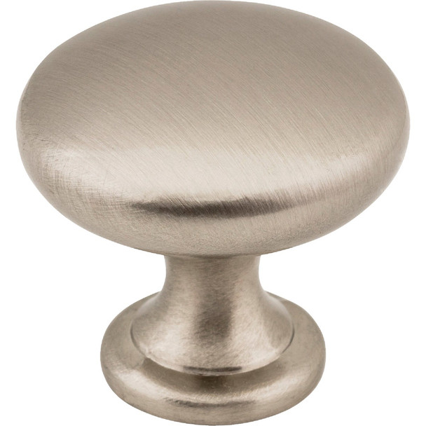 Elements Madison 1-3/16 In. Diameter Satin Nickel Mushroom Knob 3910-SN