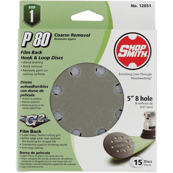 Gator Blade 15pk 5" 80g Sndng Disc 9021GA