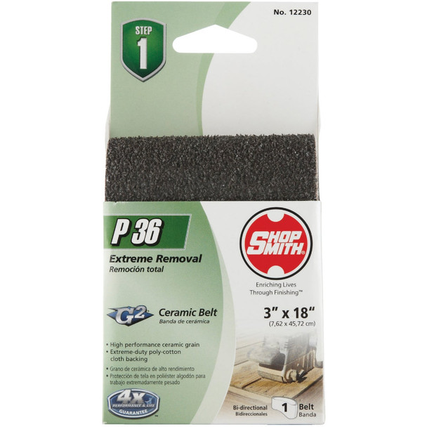 Gator Blade Platinum 3 In. x 18 In. 36 Grit Coarse Heavy Duty Sanding Belt 7083