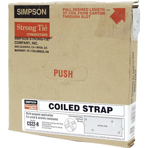 Simpson Strong-Tie 1-1/4 In. x 25 Ft. 22 ga Galvanized Steel Coiled Strapping
