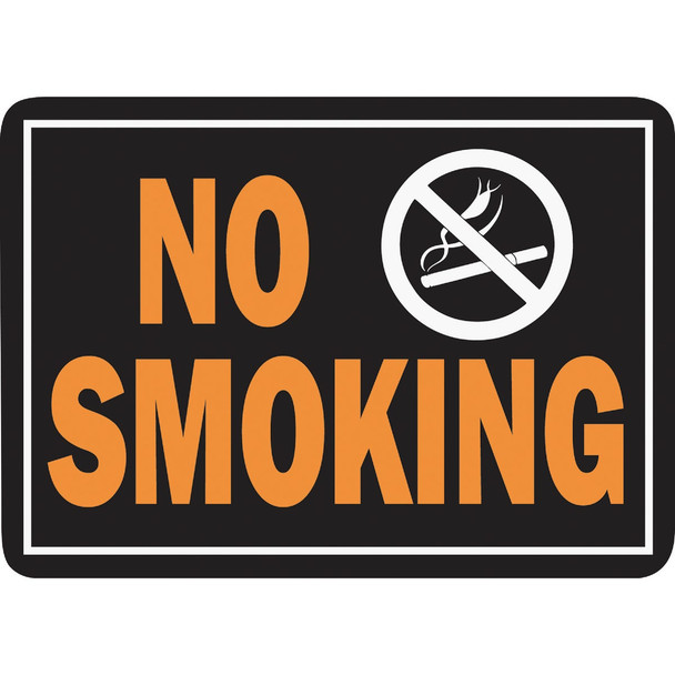 Hy-Ko 10x14 Day-Glo Aluminum Sign, No Smoking 811