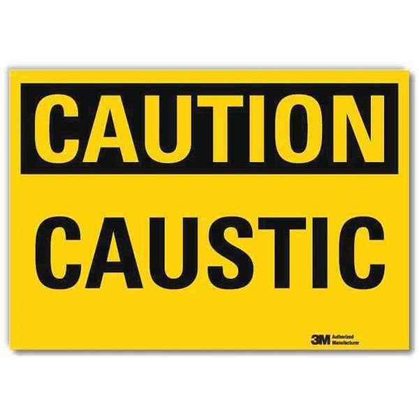 Caution Sign, 10 in H, 14 in W,Horizontal Rectangle, English, U4-1001-RD_14X10