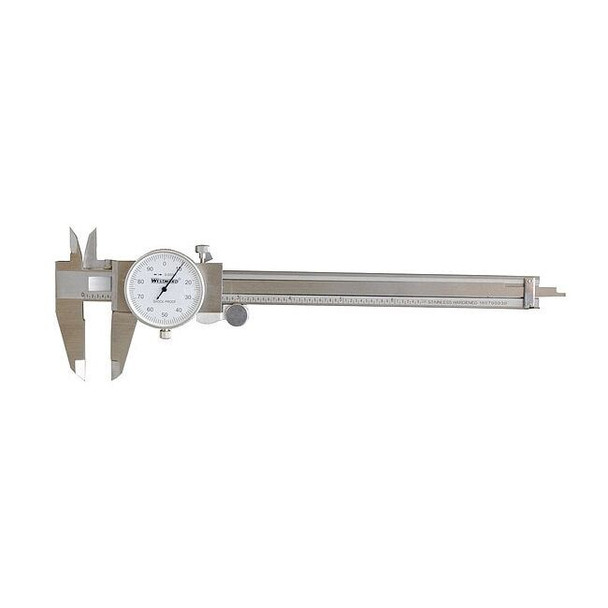 Westward Dial Caliper,0-6 In,1 5/8 In Jaw 4KU74