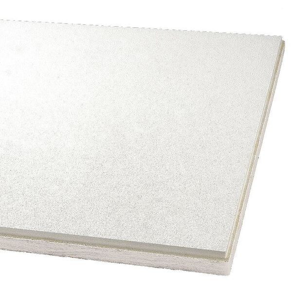 Optima Ceiling Tile, 24 in W x 48 in L, Square Lay-In, 15/16 in Grid Size, 8 PK