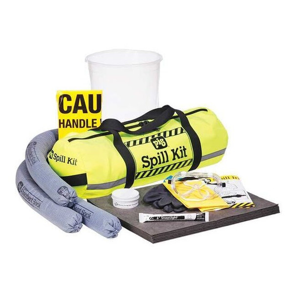 Pig Truck Spill Kit, 4 gal Volume Absorbed per Kit, Bag, Yellow, 31 KIT626