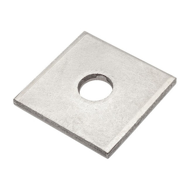 Square Washer, Fits Bolt Size 1/2 in ,Stainless Steel Plain Finish