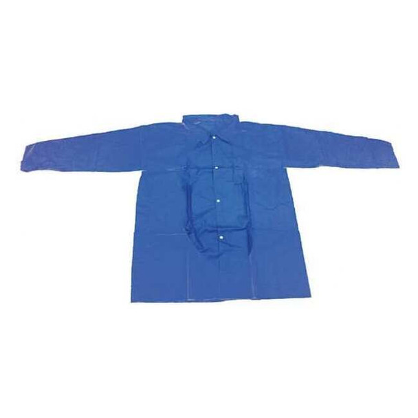 Condor Disposable Lab Coat, Polypropylene, Snaps Closure, Blue, 2XL, 30 PK