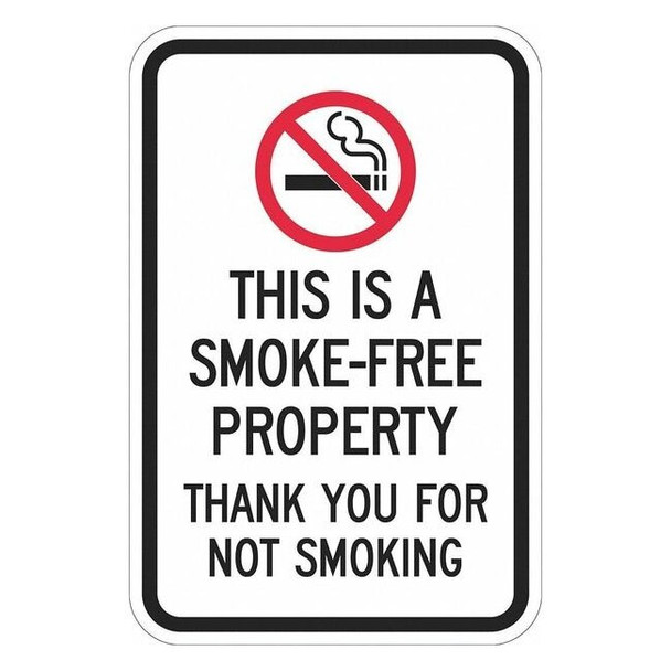 Facility Sign, 18 in H, 12 in W, Aluminum, Rectangle, English, T1-1079-DG_12x18