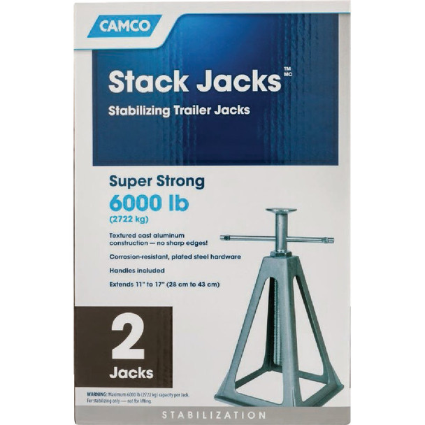 Camco Stabilizing RV Trailer Jack Stands (2-Pack) 44561