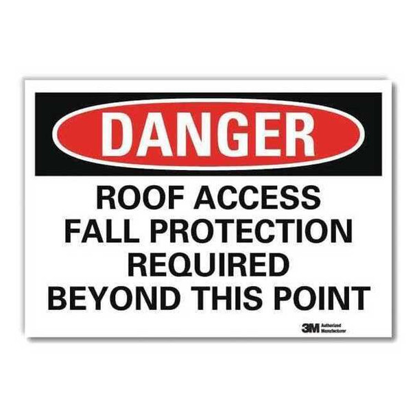 Lyle Danger Sign,Self-Adhesv Mount,10inWx7inH, U3-1959-RD_10X7 U3-1959-RD_10X7