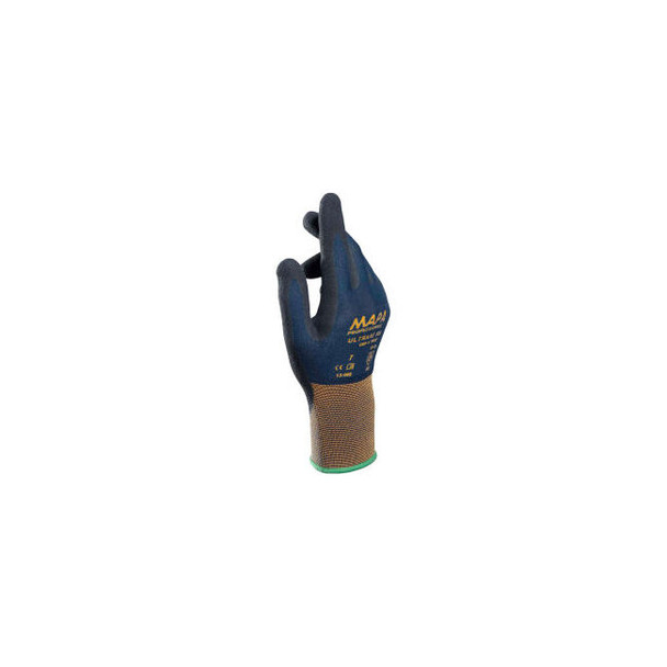 MAPA Ultrane 500 Grip & Proof Nitrile Palm Coated Gloves Lt Weight 1 Pair Size 6