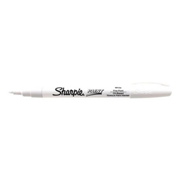Sharpie® Paint Marking Pen, Fine, White, 1/Each