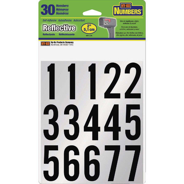 Hy-Ko 2 In. Reflective Numbers MM-22N